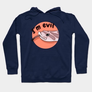 Lavender Western Hognose Snake, "I'm evil" Hoodie